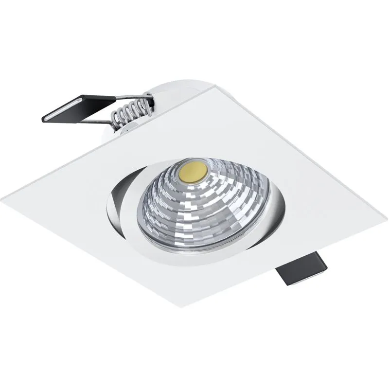 Eglo - Faretto Ad Incasso Moderno Saliceto In Alluminio Bianco Led 6W 2700K