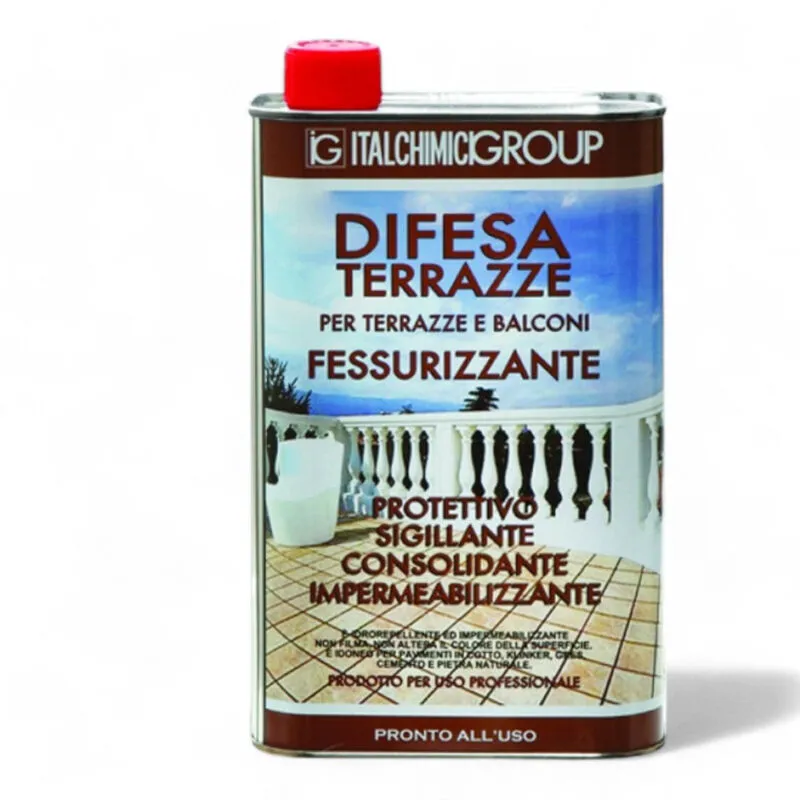 No Brand - Impermeabilizzante liquido per terrazze balconi tetti pavimentazioni in cotto e pietra antimuffa e impermeabile all acqua 1000 ml