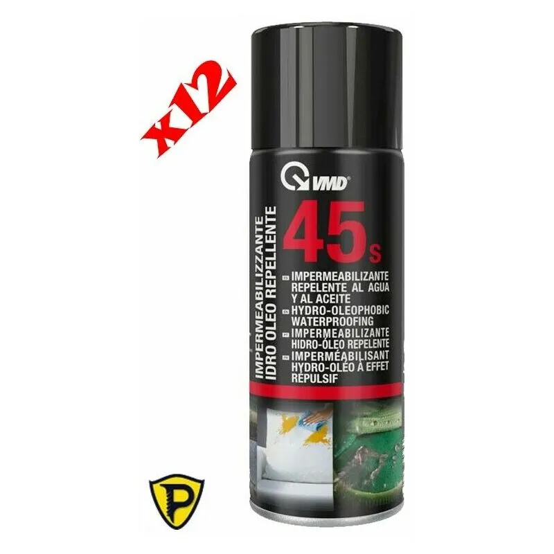 Impermeabilizzante Spray Adatto a Tessuti Tende Ombrelloni Scarpe  45s - 400 ml - n. 12 pz