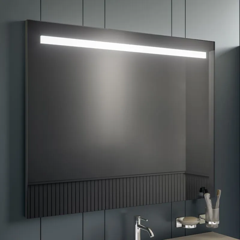 Specchio led Lea 100x80cm con filo e telaio satinato - Inda