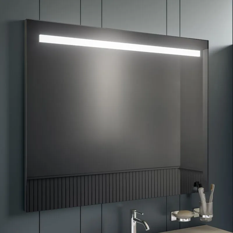 Inda - Specchio led Lea 140x80cm con filo e telaio satinato