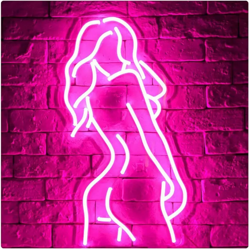 Insegna al Neon a led, Luce al Neon Rosa Sexy Lady, Applique da Parete Artistica, Decorazione da Appendere alla Parete per Feste, Compleanni, Bar,