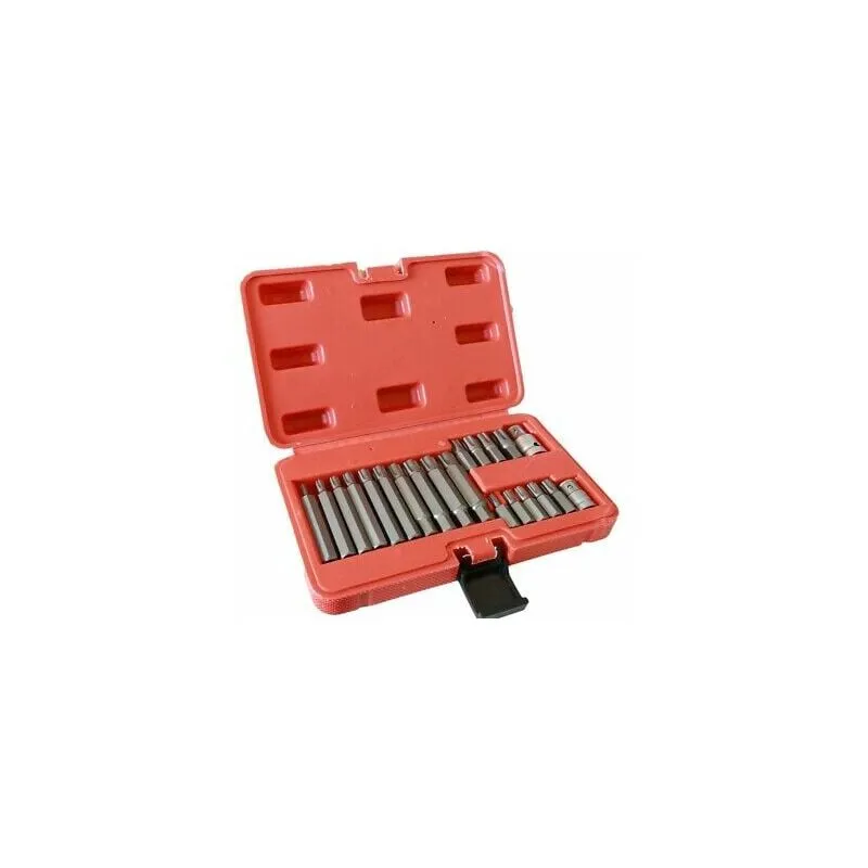 Topolenashop - inserti chiavi bussole chiavi torx set 21 pz hex 1/2' 3/8'