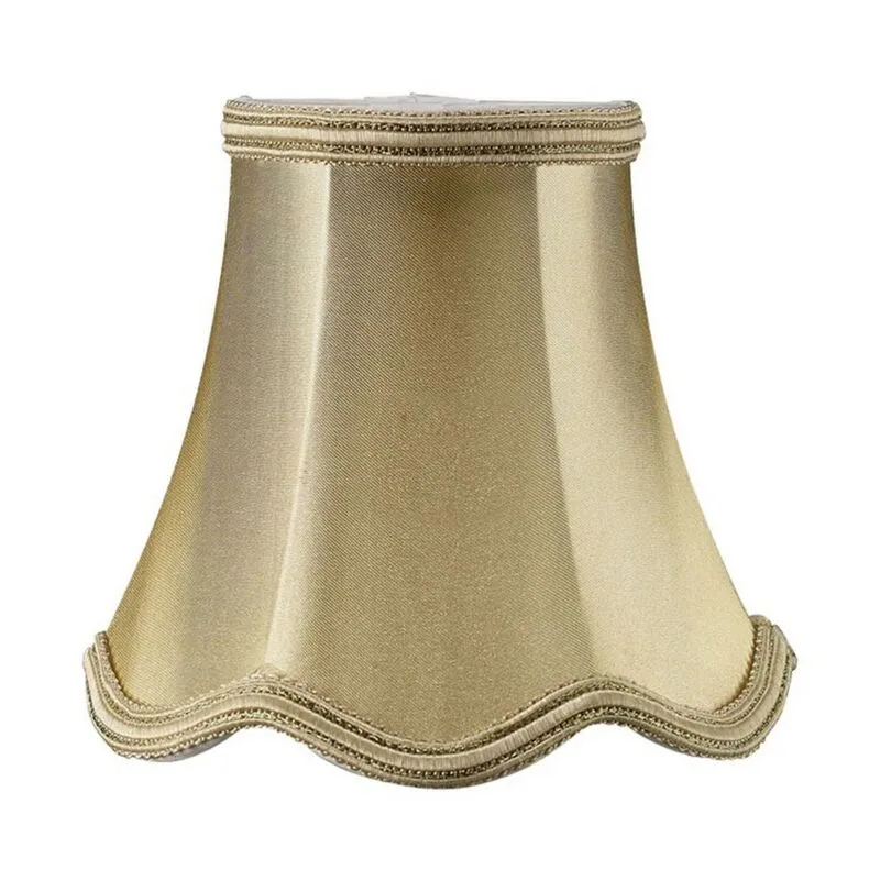 Inspired Diyas - Onida - Paralume in tessuto con clip Gold Shimmer 70, 130 mm x 120 mm