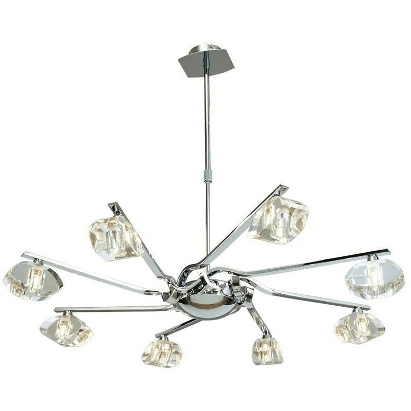 Diyas - Inspired Mantra - Alfa - Sospensione a soffitto 8 luci G9, cromo lucido