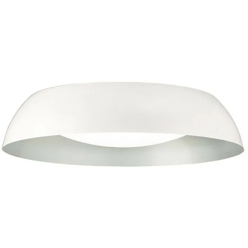 Inspired Mantra - Argenta - Flush Soffitto Large led 3000K, 3000lm, Bianco Opaco, Argento, Acrilico Bianco