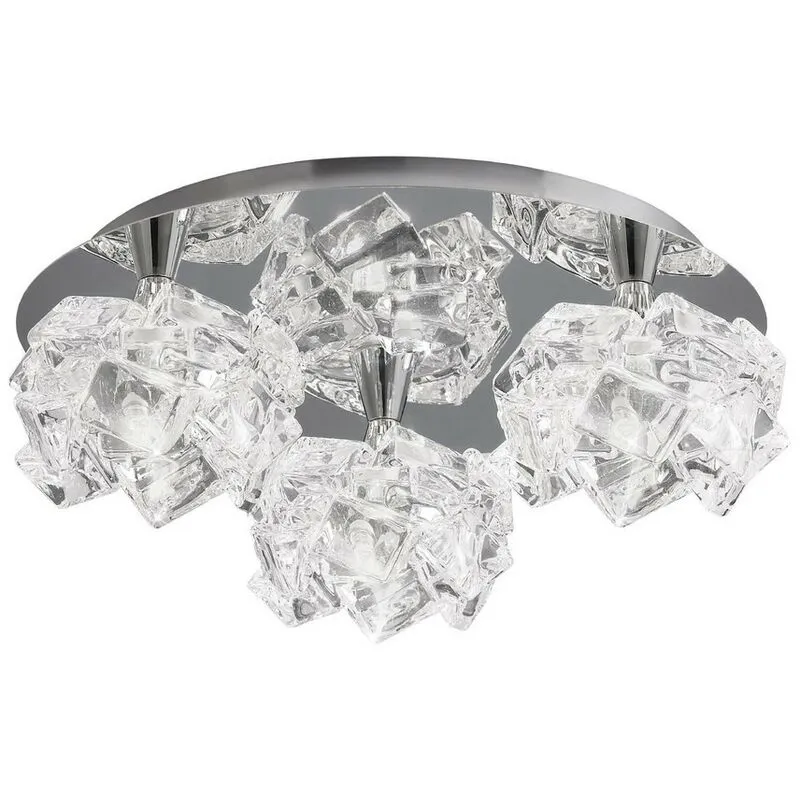 Diyas - Inspired Mantra - Artic - Filo soffitto 3 luci G9 rotondo piccolo, cromo lucido