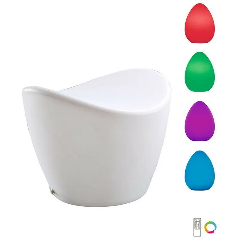 Inspired Mantra - Cool - Sgabello Ricaricabile led rgb da Esterno IP65, 120lm, Bianco Opalino