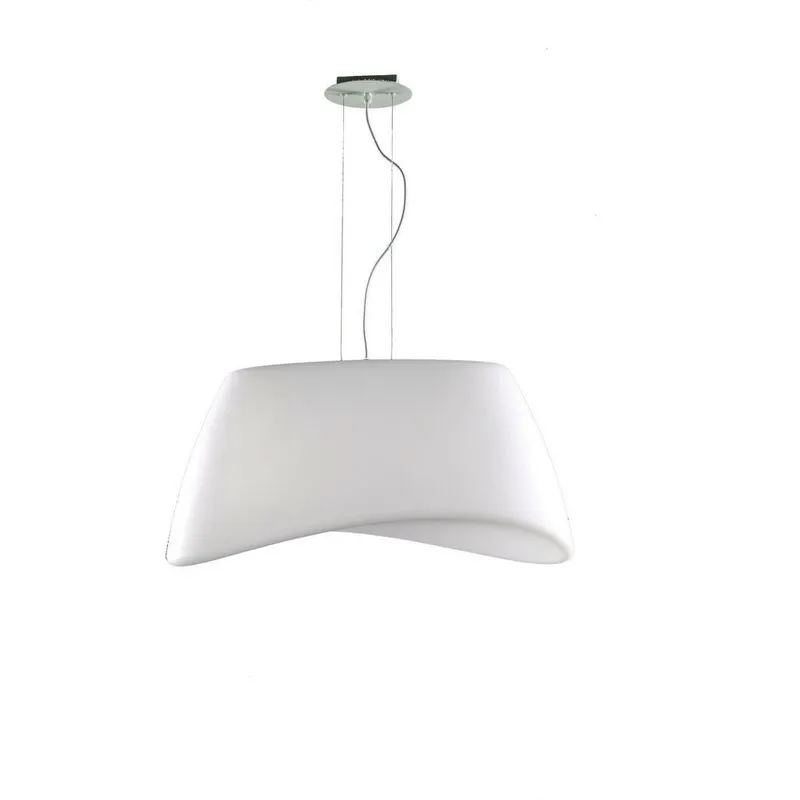 Diyas - Inspired Mantra - Cool - Soffitto Sospensione 2 Luci E27 Ovale da Esterno IP44, Bianco Opaco, Bianco Opalino