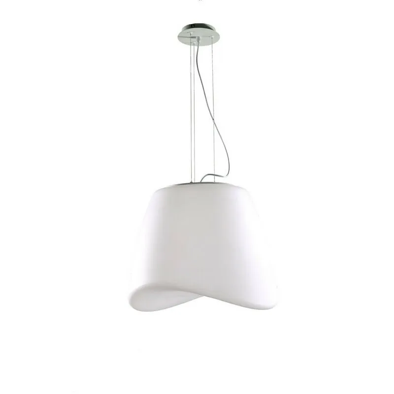 Inspired Mantra - Cool - Sospensione a Soffitto 3 Luci E27 Rotonda da Esterno IP44, Bianco Opaco, Bianco Opalino