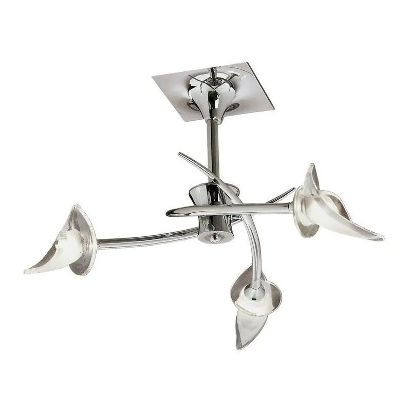 Diyas - Inspired Mantra - Flavia - Soffitto Semi Flush Round 3 Luci G9, Cromo Lucido