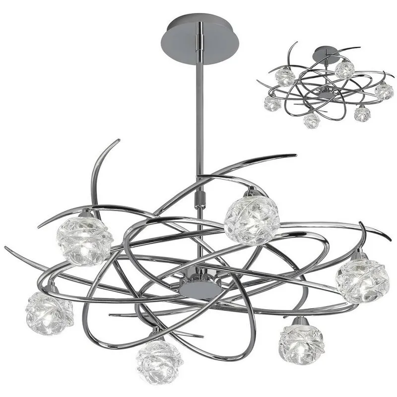 Inspired Mantra - Maremagnum - Semi Flush Convertible 6 Light G9, Cromo Lucido