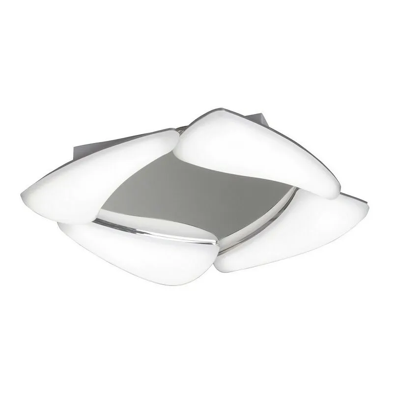 Diyas - Inspired Mantra - Mistral - Flush Flush Soffitto 24W led 3000K, 2160lm, Cromo Lucido, Acrilico satinato