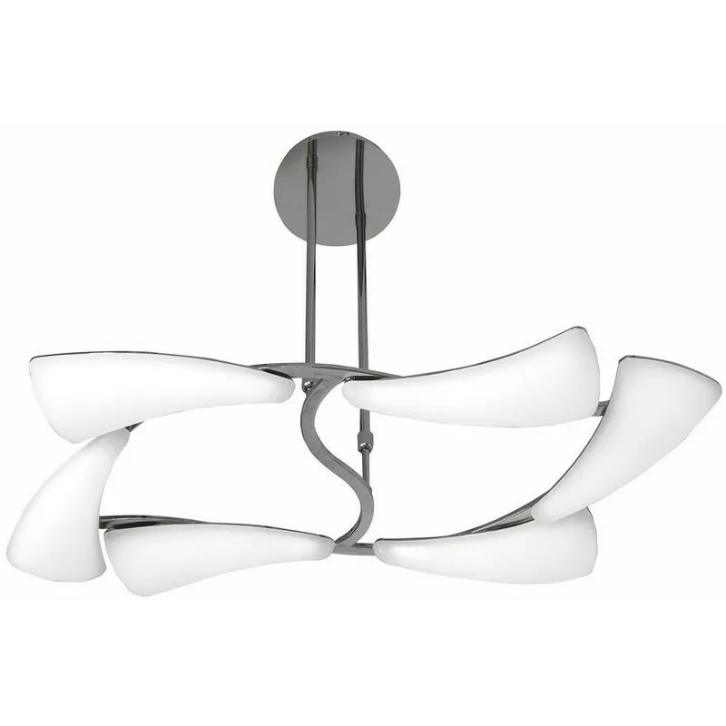 Diyas - Inspired Mantra - Mistral - Telescopica 36W led Rettangolare 3000K, 3240lm, Cromo Lucido, Acrilico satinato