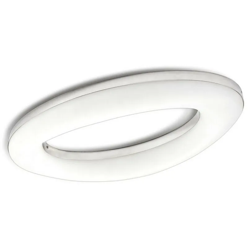 Inspired Mantra - Oakley - Flush Soffitto 40W led 3000K, 3200lm, Cromo Lucido, Acrilico satinato