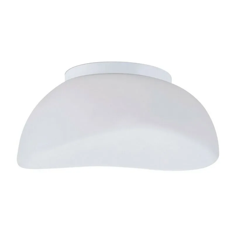 Inspired Mantra - Opal - Filo a Soffitto 3 Luci E27, Cromo Lucido, Vetro Bianco Satinato