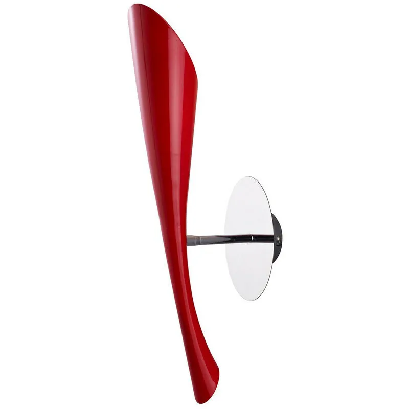 Inspired Mantra Pop Lampada da parete accesa 1 luce E27, rosso lucido/bianco acrilico/cromo lucido, lampade cfl incluse