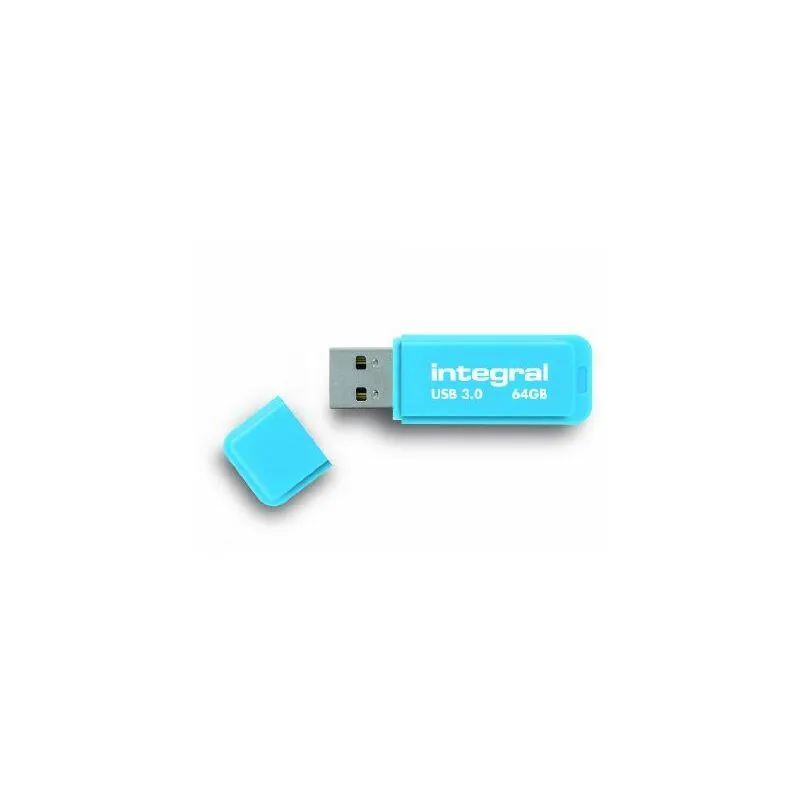  64GB USB3.0 DRIVE NEON BLUE UP TO R-100 W-30 MBS unità flash USB USB tipo A 3.2 Gen 1 (3.1 Gen 1) Blu