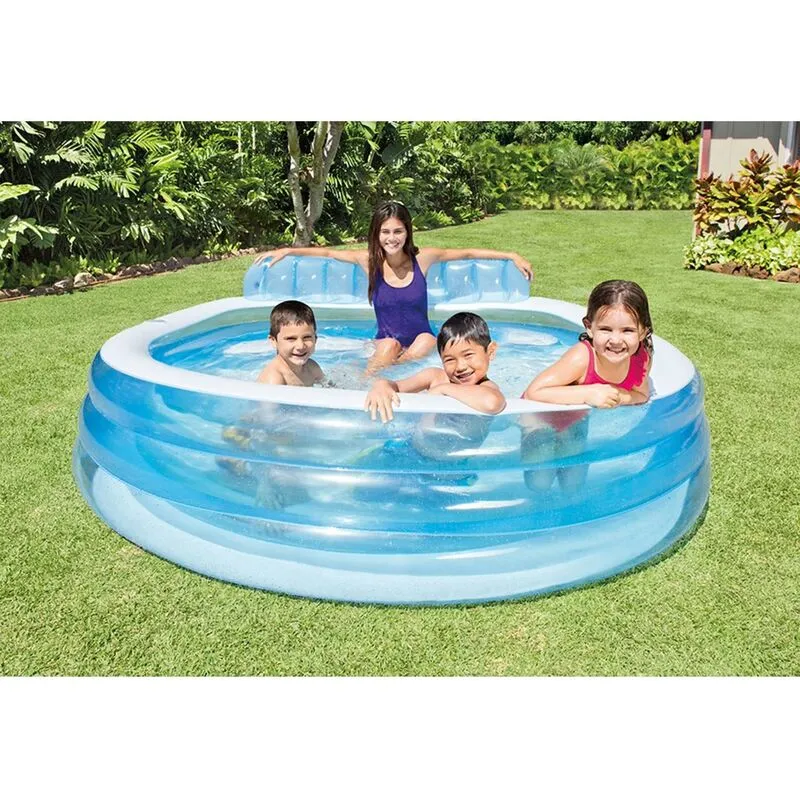 57190 Piscina Family con Poltrona Swim Center Gonfiabile 224x216x76 cm - 