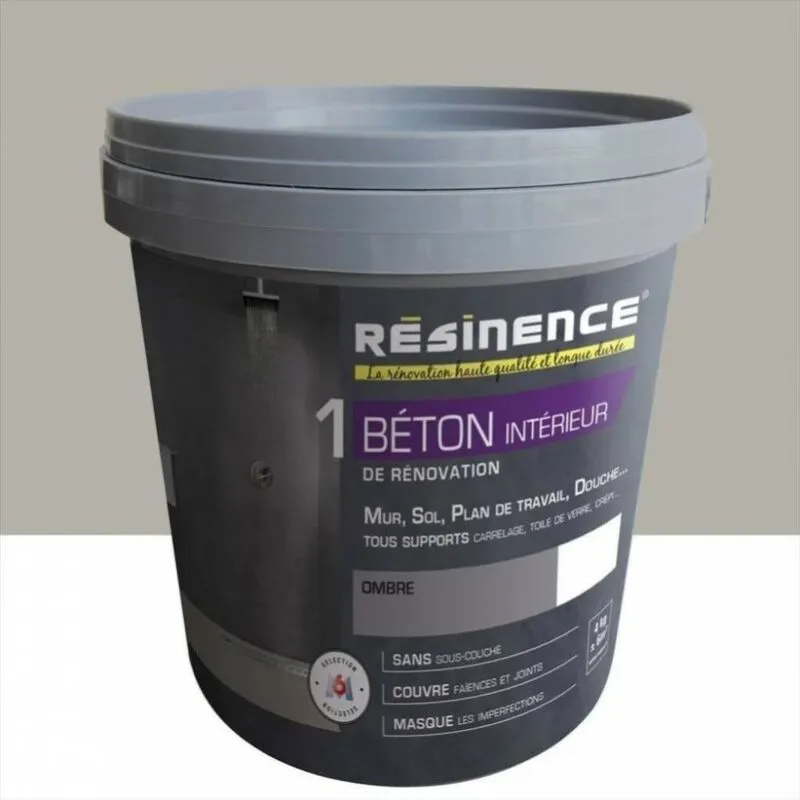 Intonaco per pareti in cemento, pavimento piastrellato Resinence ombra grigia, 4 kg Resinence