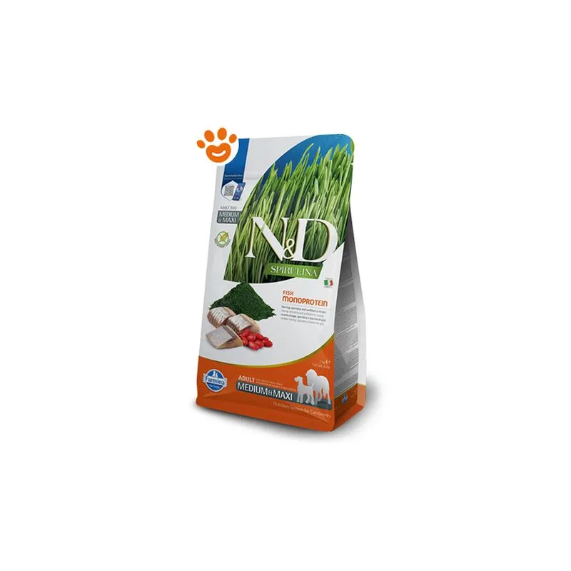  - Dog nd Spirulina Adult Medium/Maxi Aringa - Sacco da 2 kg