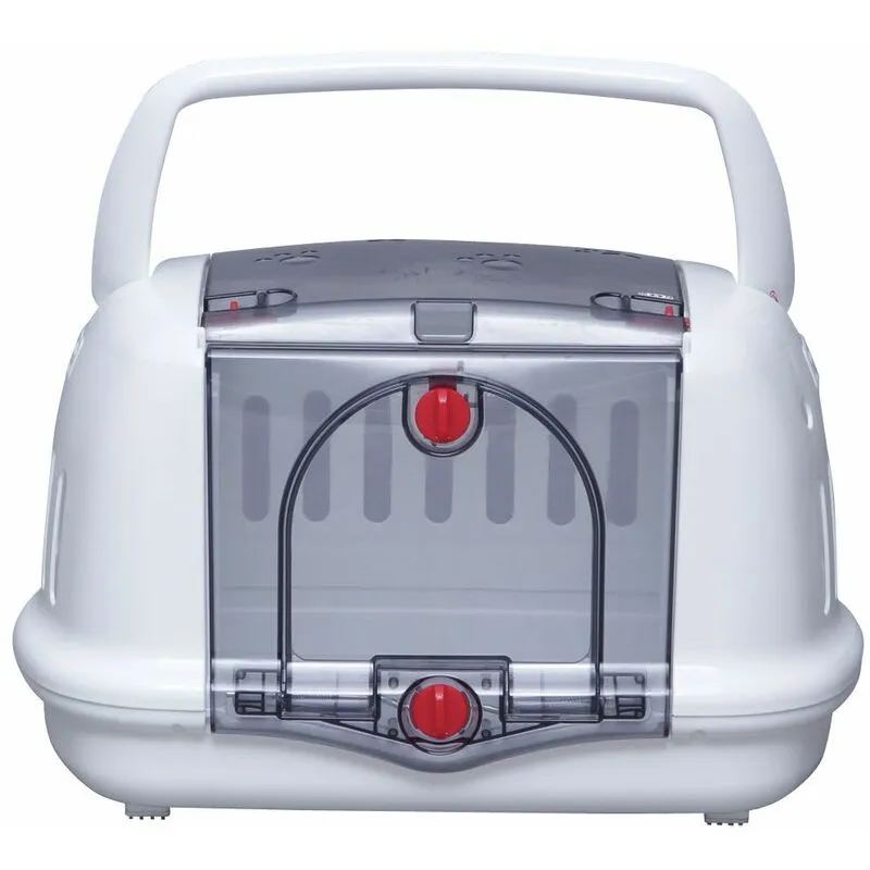 Iris Ohyama - Basket, Box, Borsa da trasporto in plastica con tacche laterali per cintura di sicurezza e due aperture , L48 x P32,1 x H30 cm , Senza