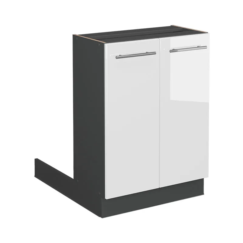 Isola cucina Fame-Line, Bianco lucido, 60 cm senza piano di lavoro, 