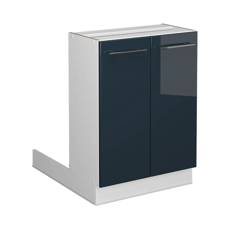  - Isola cucina Fame-Line, Blu scuro lucido, 60 cm senza piano di lavoro