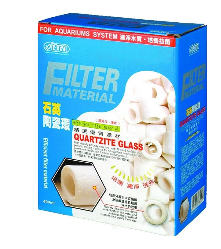 Filter Material Mini Quartzite Glass 400ml - mini cannolicchi in vetro sinterizzato - Ista