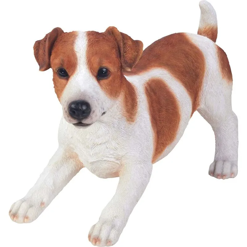 Jack Russell che salta in resina 39 cm