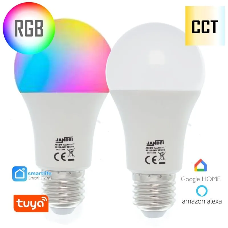 Bulb led E27 A60 9W rgb+cct tuya led lex - Jandei