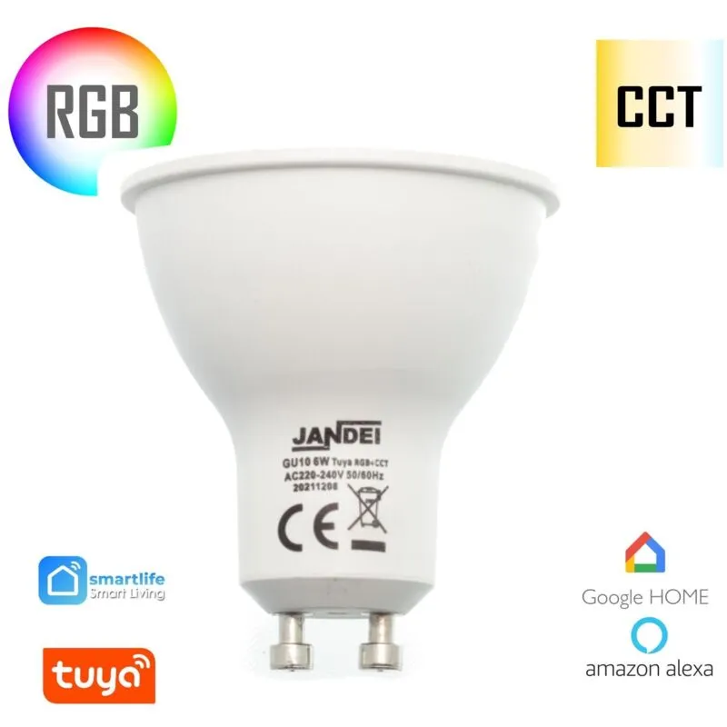 Jandei - Bulb LED GU10 6W RGB+CCT TUYA LED LEX