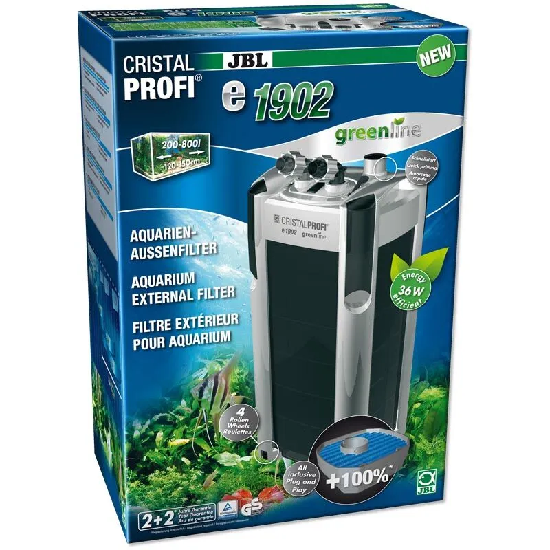 Cristal Profi E1902 Green Line - Filtro Esterno per Acquari Fino a 800 Litri - 