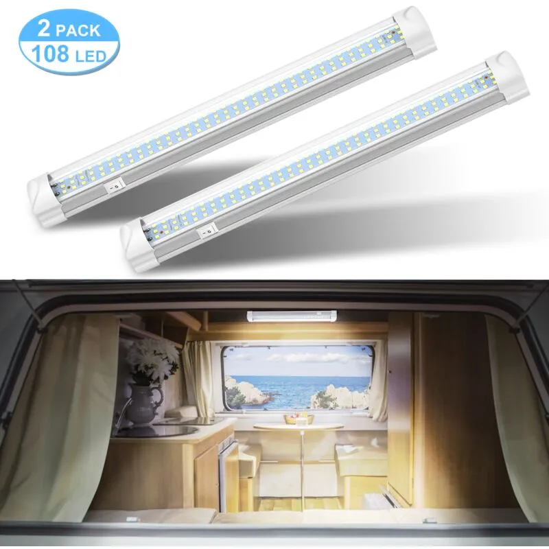 Jeffergarden - Luci interne a led per auto fba DC12V, luci per camper (due pezzi)