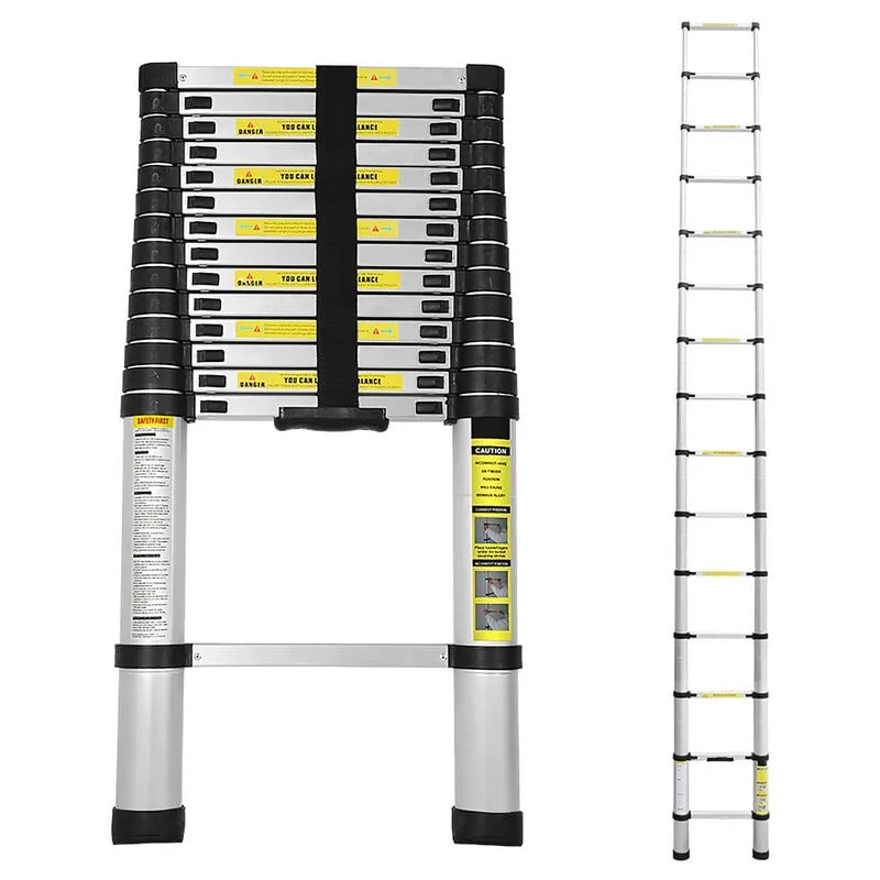 Jopassy - Scala telescopica fino a 150 kg Stabile scaletta multifunzione in alluminio 2,6 m