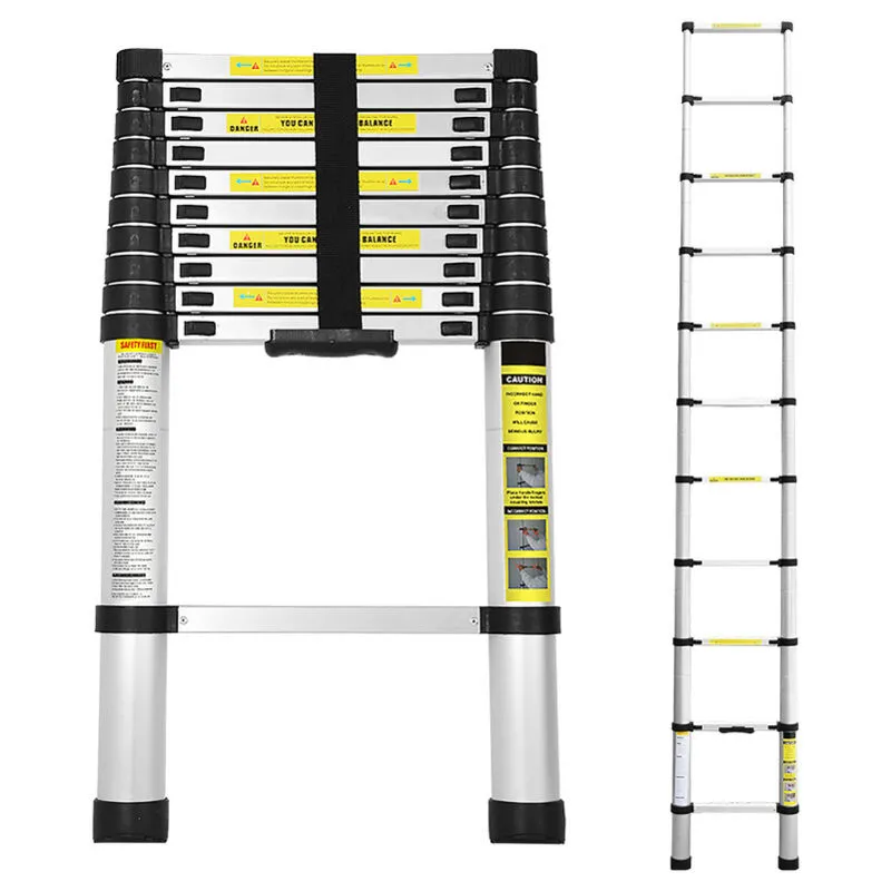 Jopassy - Scala telescopica fino a 150 kg Stabile scaletta multifunzione in alluminio 4,4 m