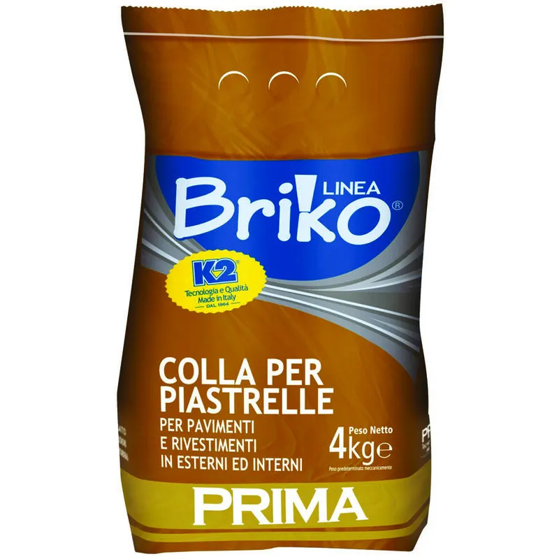  - linea briko colla per piastrelle bianca in polvere - kg.4 in sacco