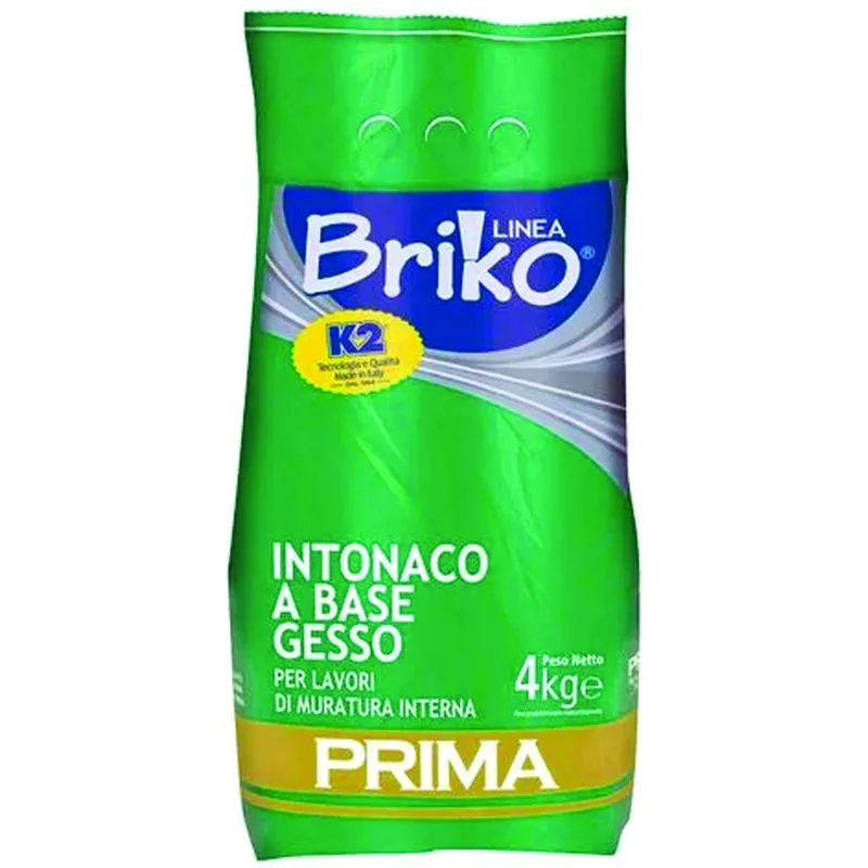 Linea briko intonaco base gesso bianco in polvere rasante - kg.4 in sacco - 