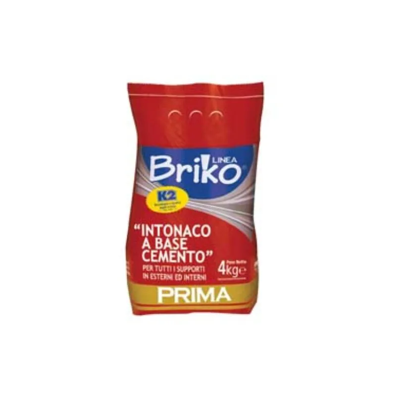 Linea briko intonaco pronto base cemento - kg.4 4 pezzi - 