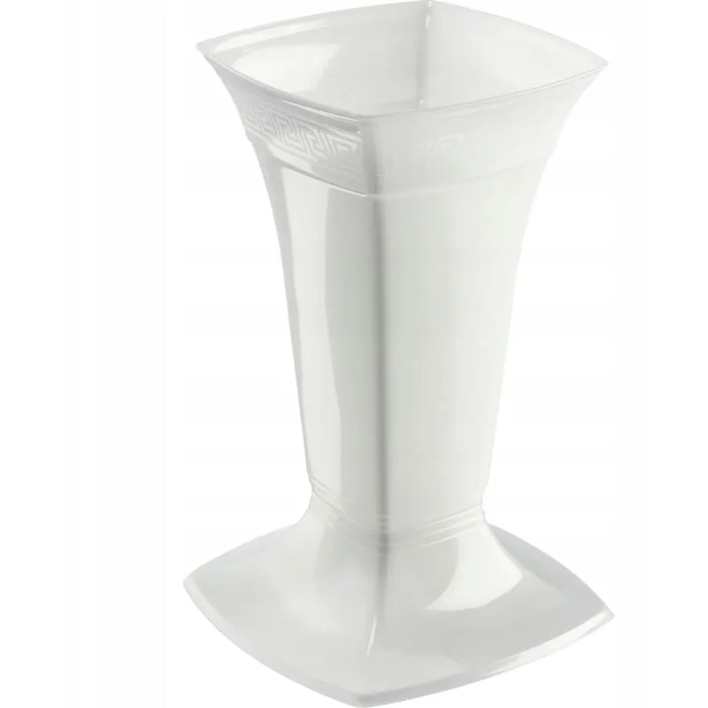 Kadax - Vaso per Fiala Cimitero Lapide 30cm Bianco