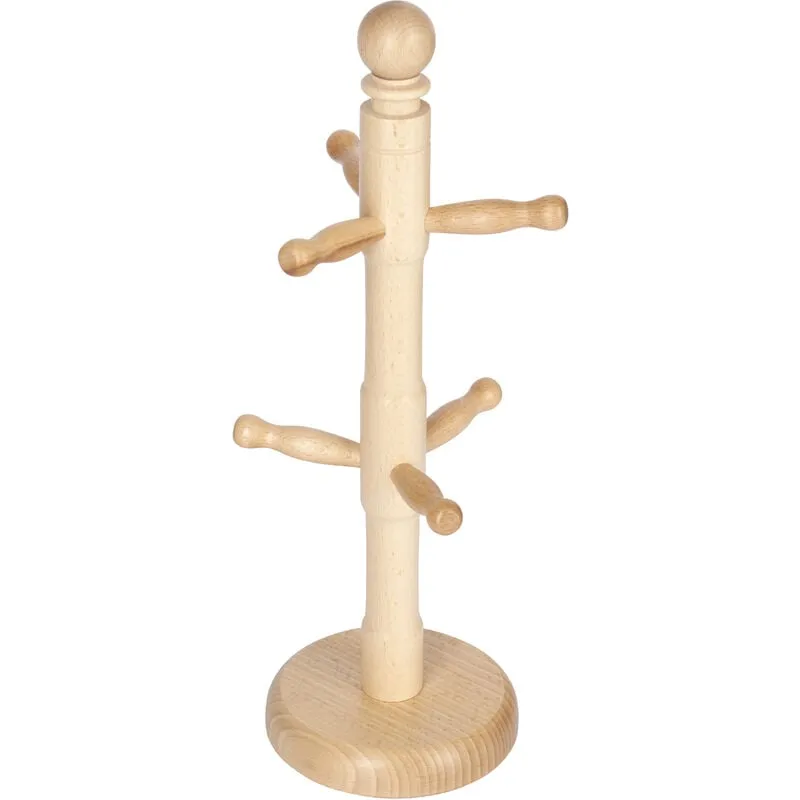  - Portabicchieri verticale, a forma di albero, altezza 32 cm - Legno