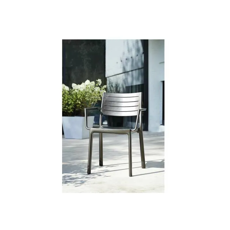 Sedia da esterno per giardino  metaline chair iron in plastica effetto ferro