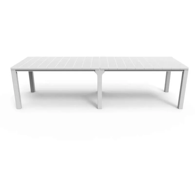 JULIE DOUBLE TABLE - 294x90x75h oppure 147x180x75h - Woodlook - Bianco 