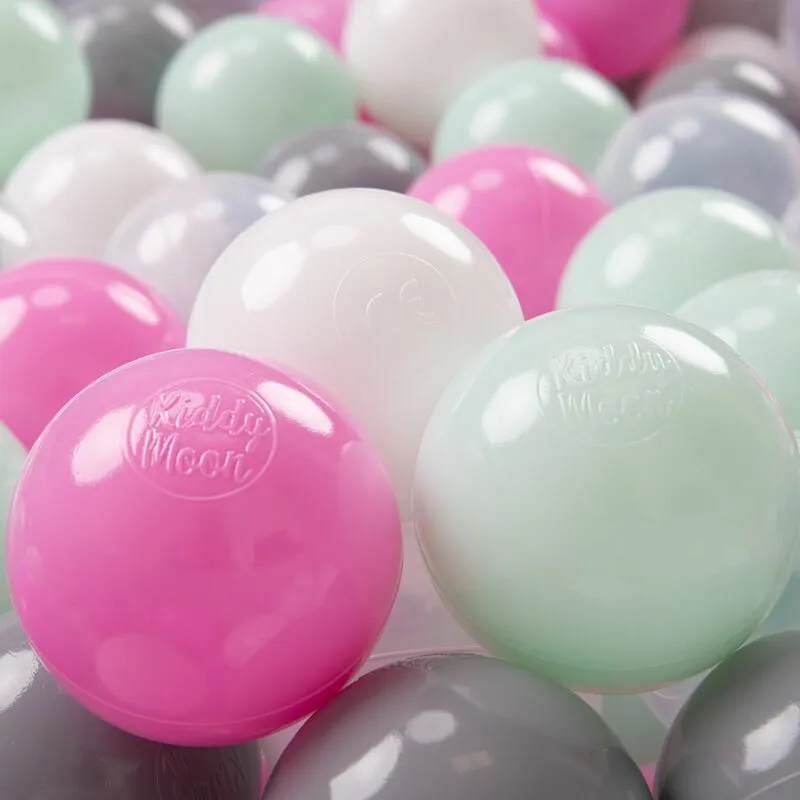 100 ∅ 7CM Palline Morbide Colorate Per Piscina Bambini Fatto In eu, Trasparente/Grigio/Bianco/Rosa/Menta - trasparente/grigio/bianco/rosa/menta