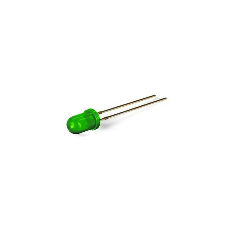 Lampada led standard 5mm verde diffusa