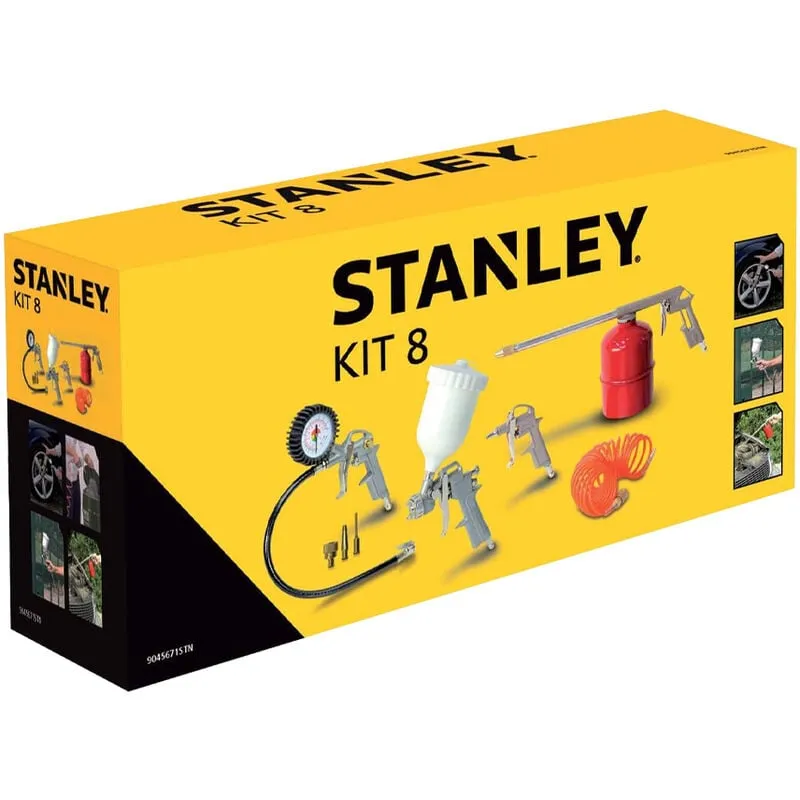 Kit Completo per Aria Compressa STANLEY - 8 Pezzi