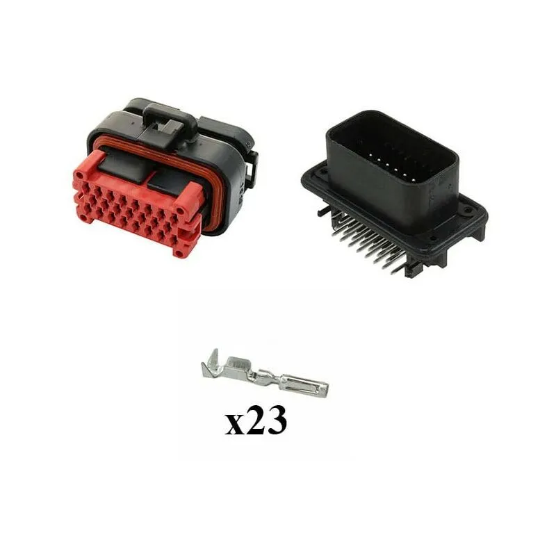 Kit Connettore Ampseal Maschio Femmina 23 Vie Nero da circuito stampato 90°