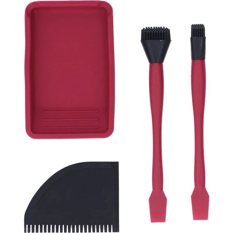 Rapanda - Kit De Colle Silicone, Kit de 4 Accessoires pour Application de Colle, Glue Brush, Kit De Colle 2 Pinceaux 1 Peigne Et 1 Plateau