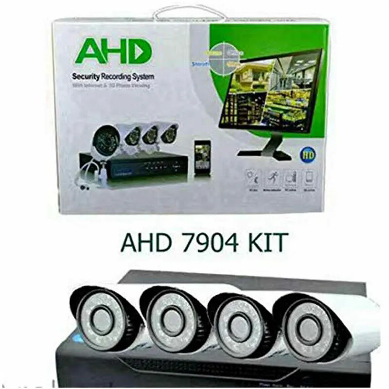 R&g - kit dvr ahd videosorveglianza ir 4 canali 3G smartphone telecamere ir hdmi 7904