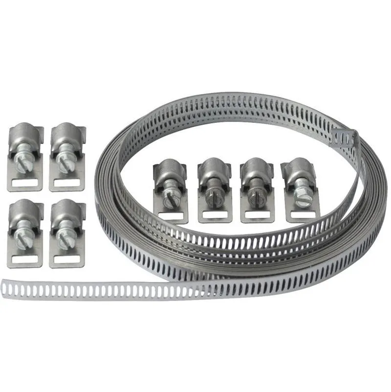 Kit nastro inox l 3 m, 8 cremagliere con adattatori